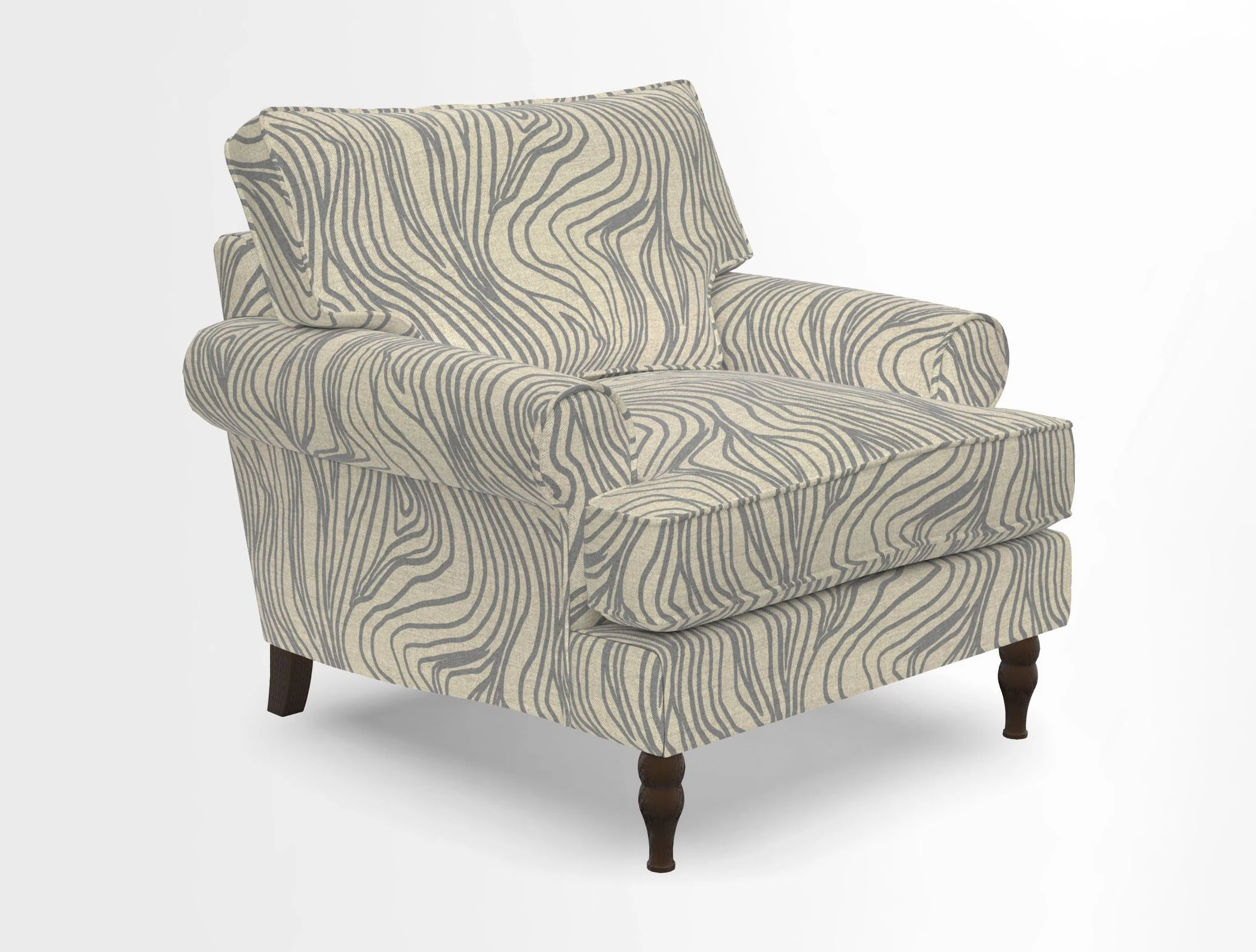Cooksbridge Chair in Cloth 21 Simple Stripe Bilberry