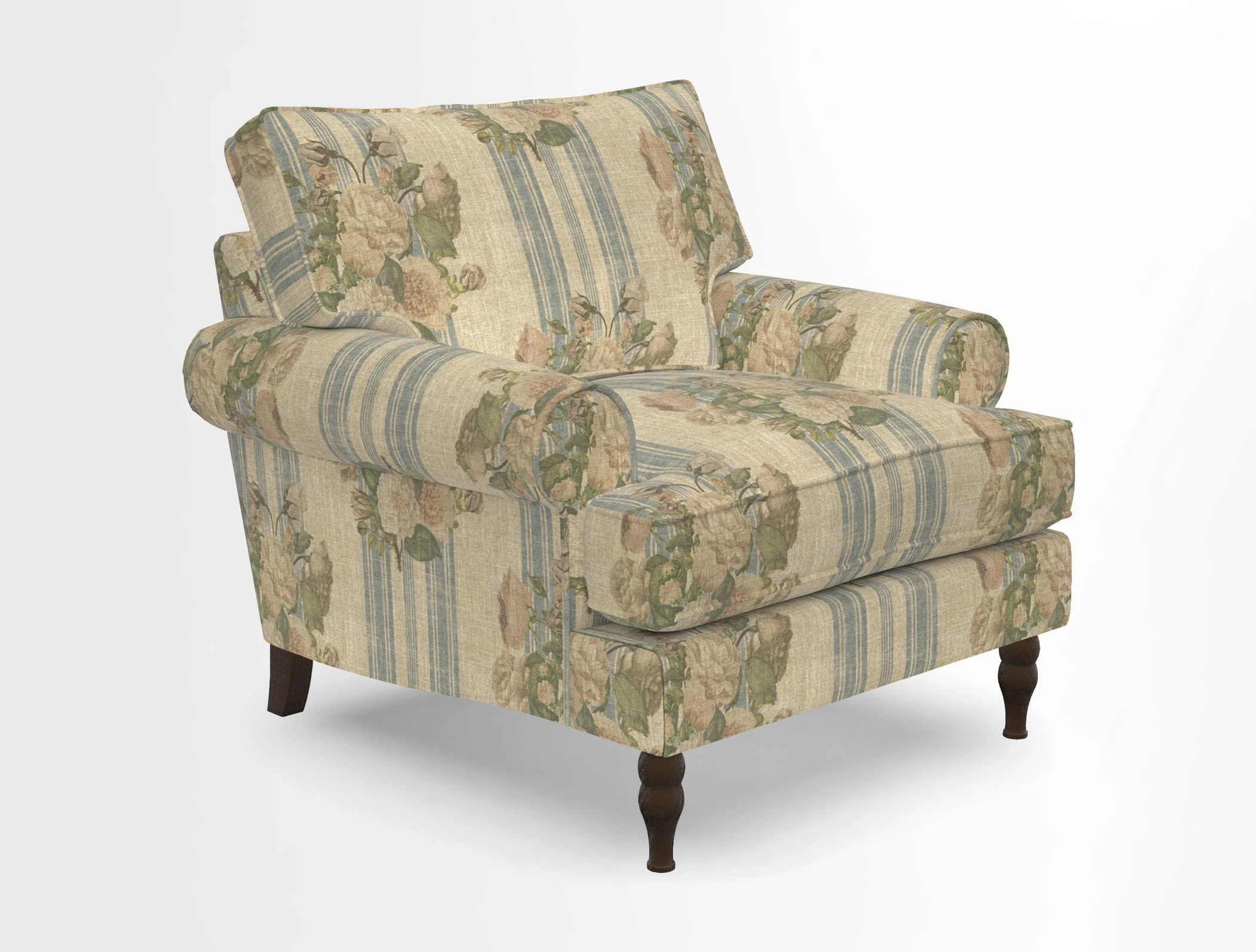 Cooksbridge Chair in Cloth 21 Simple Stripe Bilberry
