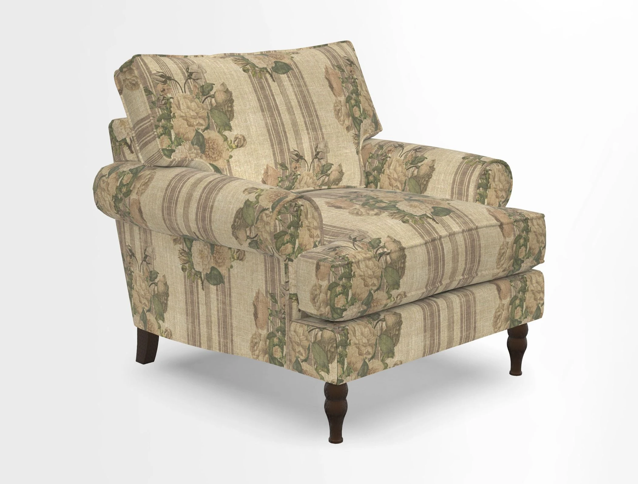 Cooksbridge Chair in Cloth 21 Simple Stripe Bilberry