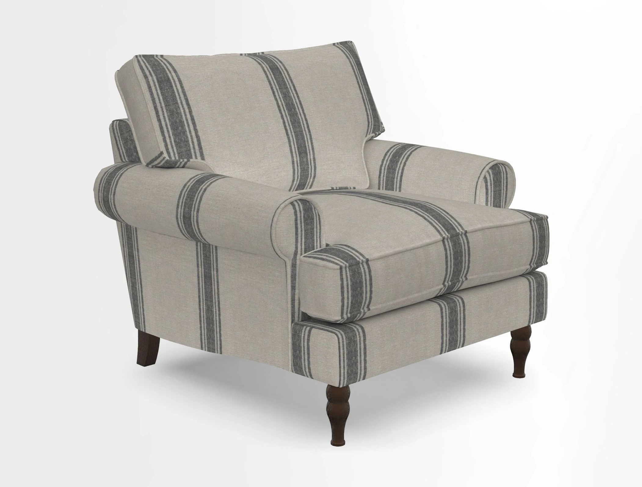 Cooksbridge Chair in Cloth 21 Simple Stripe Bilberry