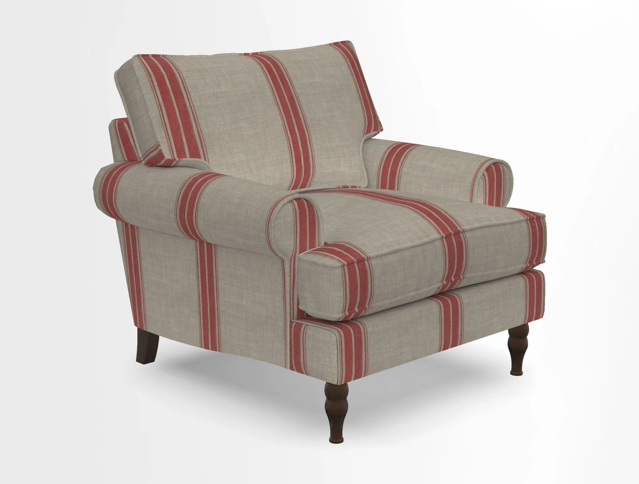 Cooksbridge Chair in Cloth 21 Simple Stripe Bilberry