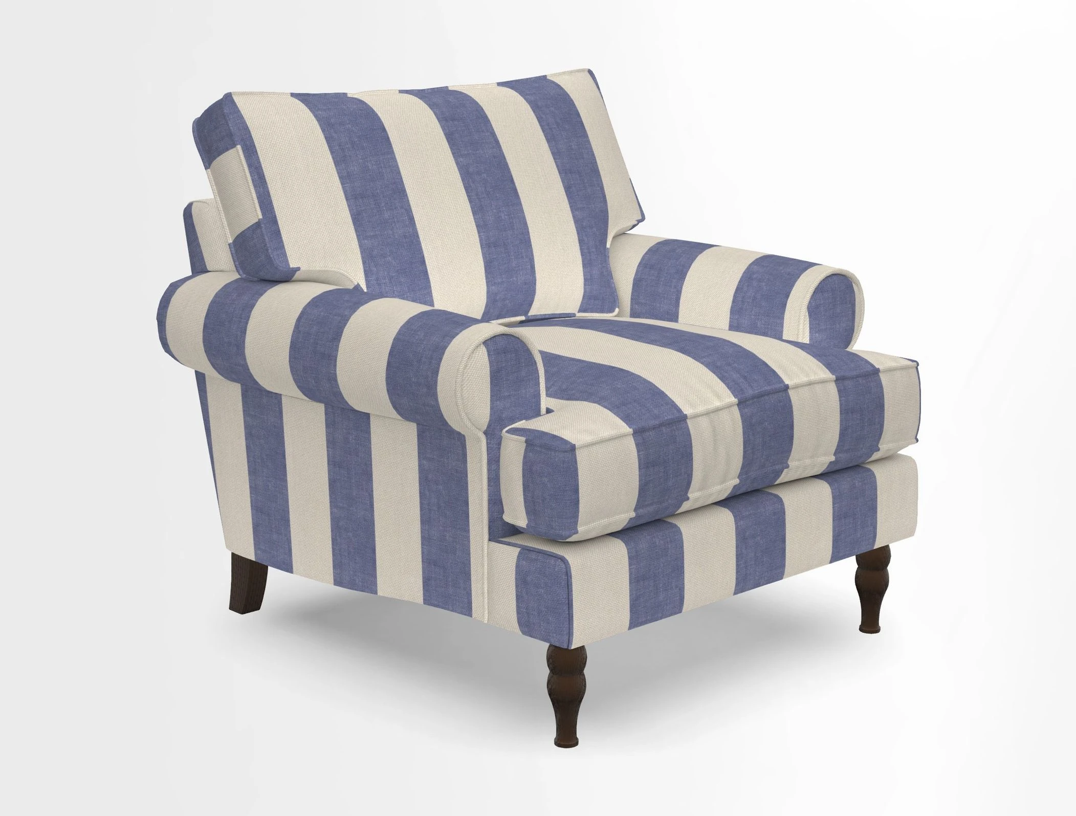 Cooksbridge Chair in Cloth 21 Simple Stripe Bilberry