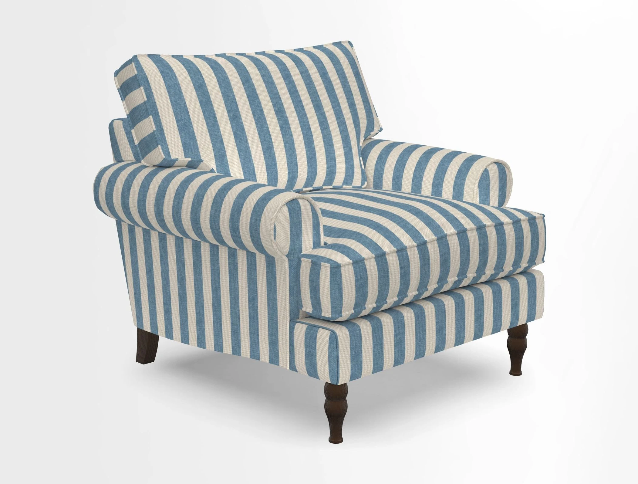 Cooksbridge Chair in Cloth 21 Simple Stripe Bilberry