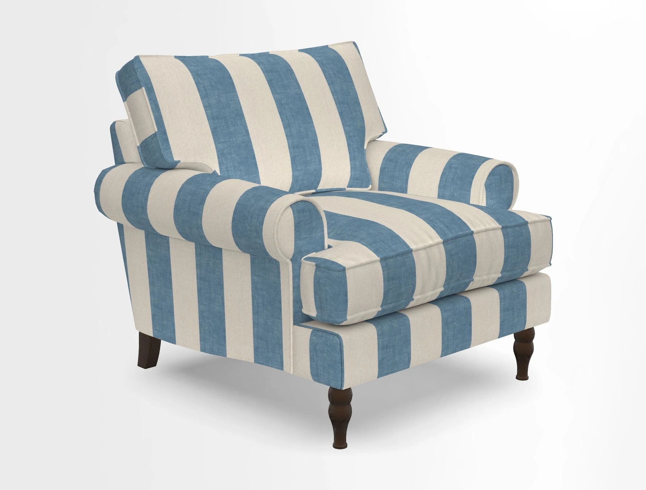 Cooksbridge Chair in Cloth 21 Simple Stripe Bilberry