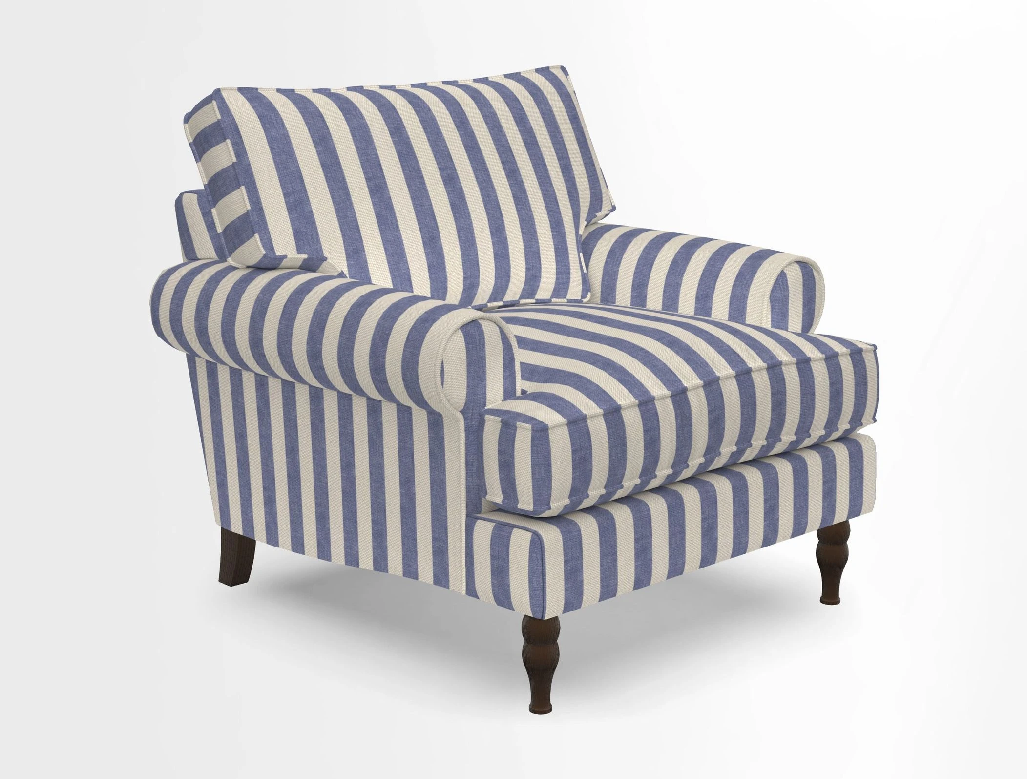 Cooksbridge Chair in Cloth 21 Simple Stripe Bilberry