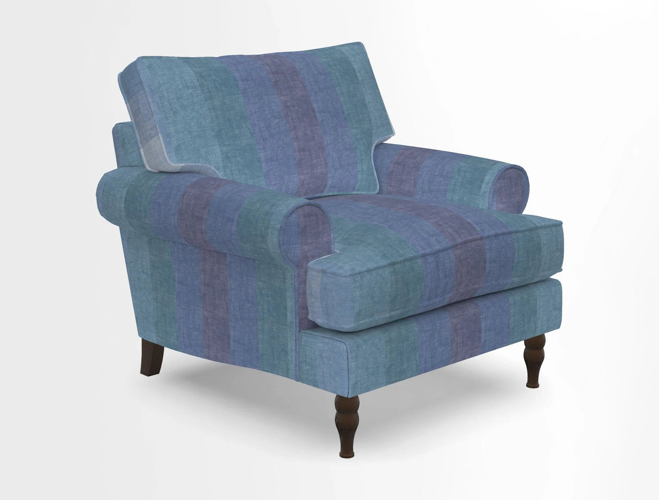 Cooksbridge Chair in Cloth 21 Simple Stripe Bilberry