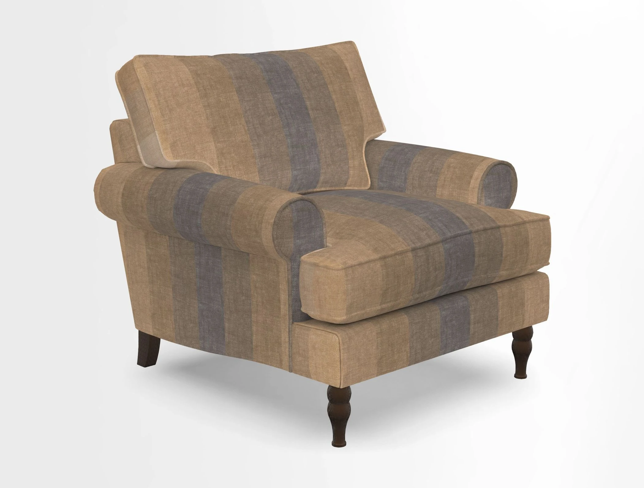 Cooksbridge Chair in Cloth 21 Simple Stripe Bilberry