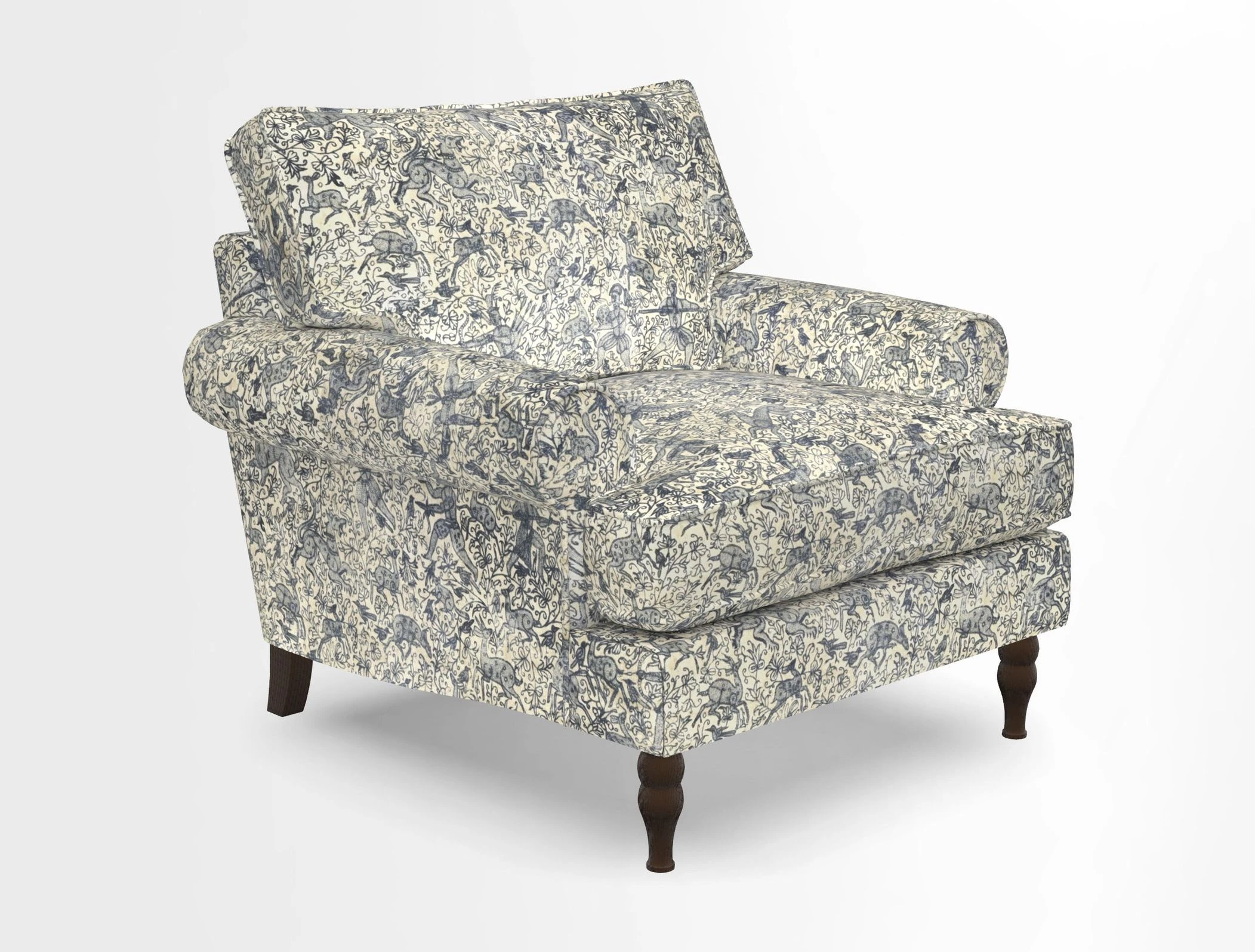 Cooksbridge Chair in Cloth 21 Simple Stripe Bilberry