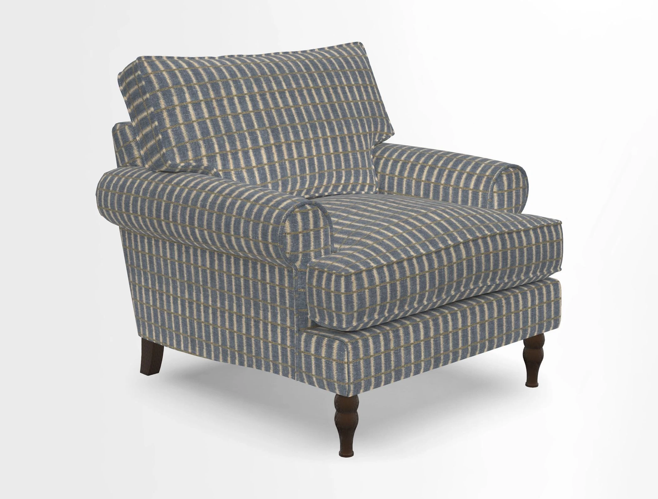 Cooksbridge Chair in Cloth 21 Simple Stripe Bilberry