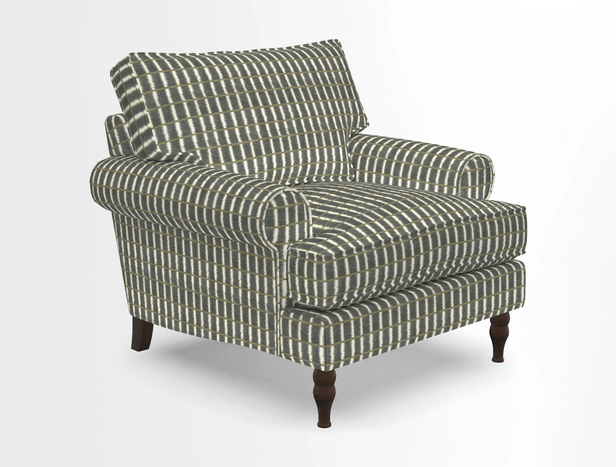 Cooksbridge Chair in Cloth 21 Simple Stripe Bilberry