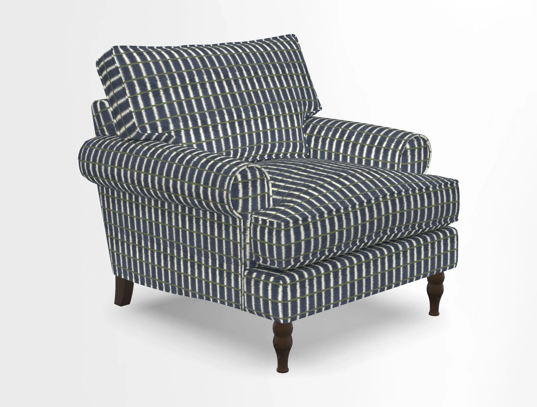 Cooksbridge Chair in Cloth 21 Simple Stripe Bilberry