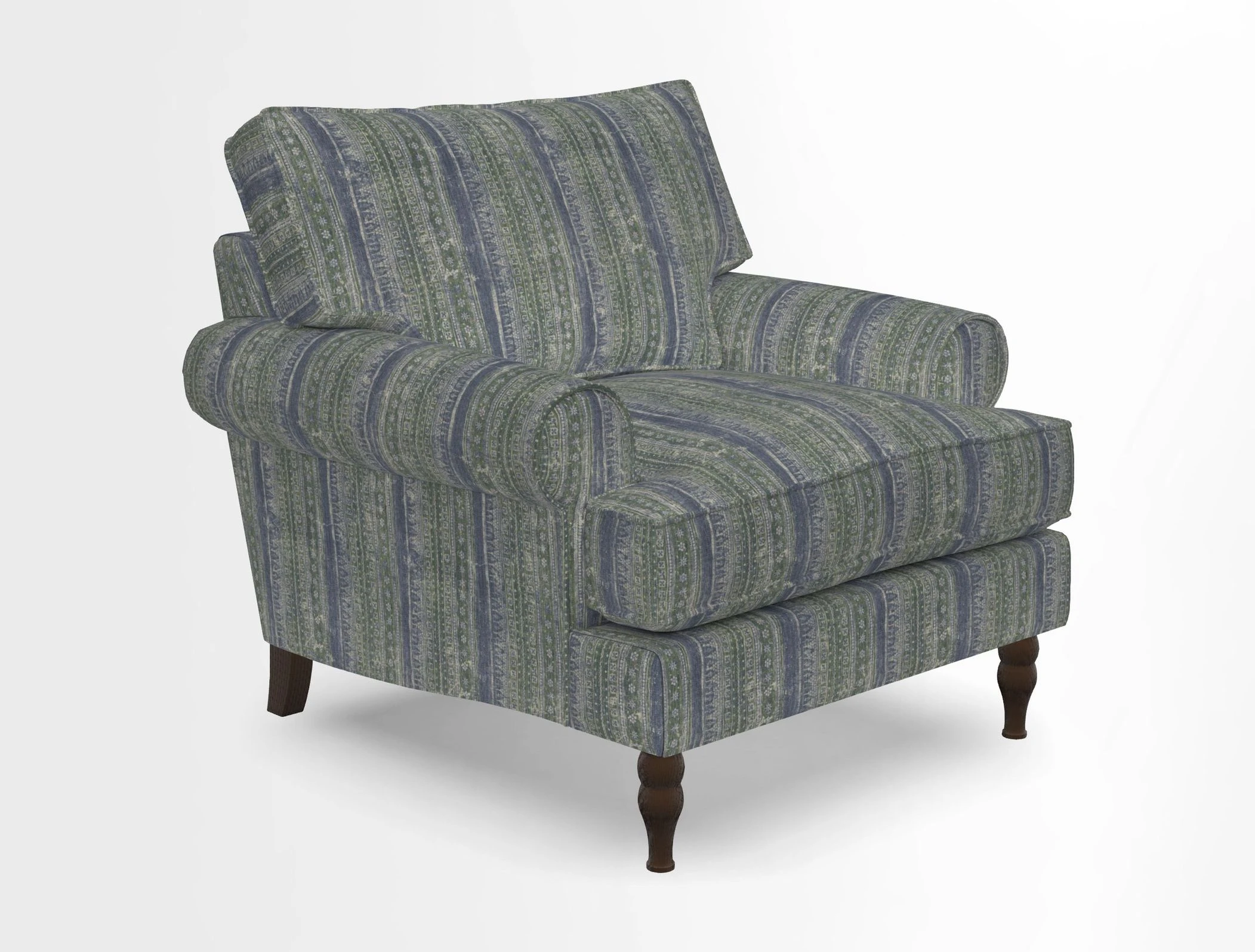 Cooksbridge Chair in Cloth 21 Simple Stripe Bilberry