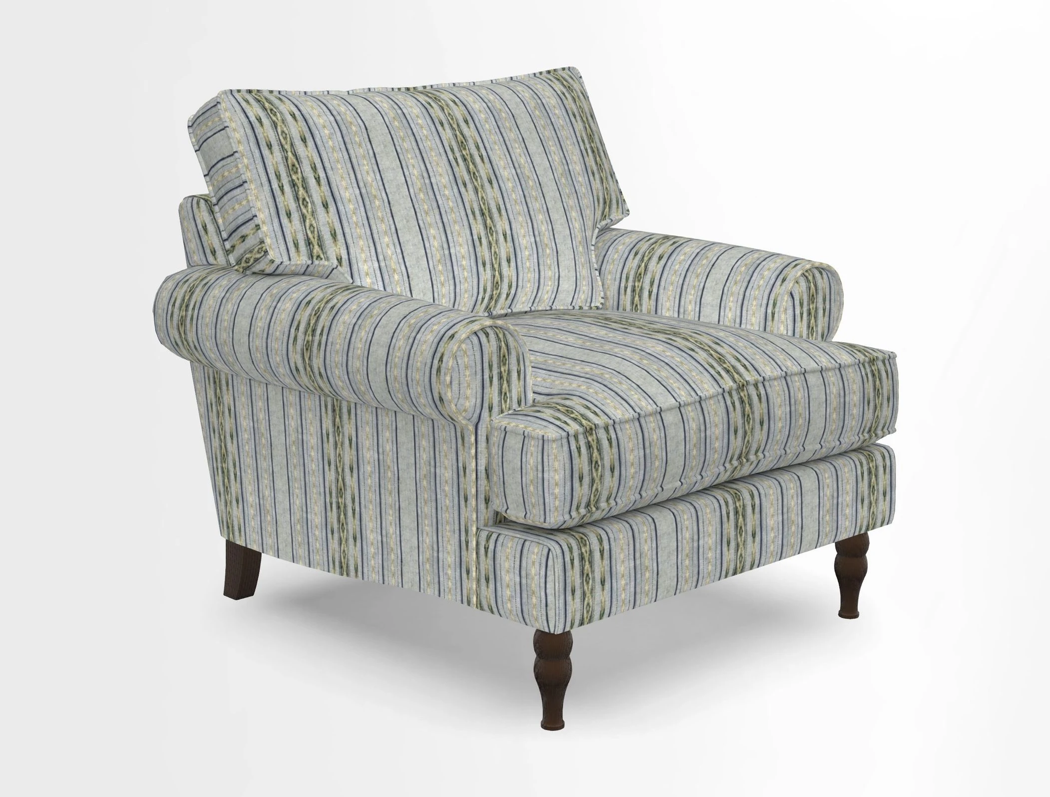 Cooksbridge Chair in Cloth 21 Simple Stripe Bilberry
