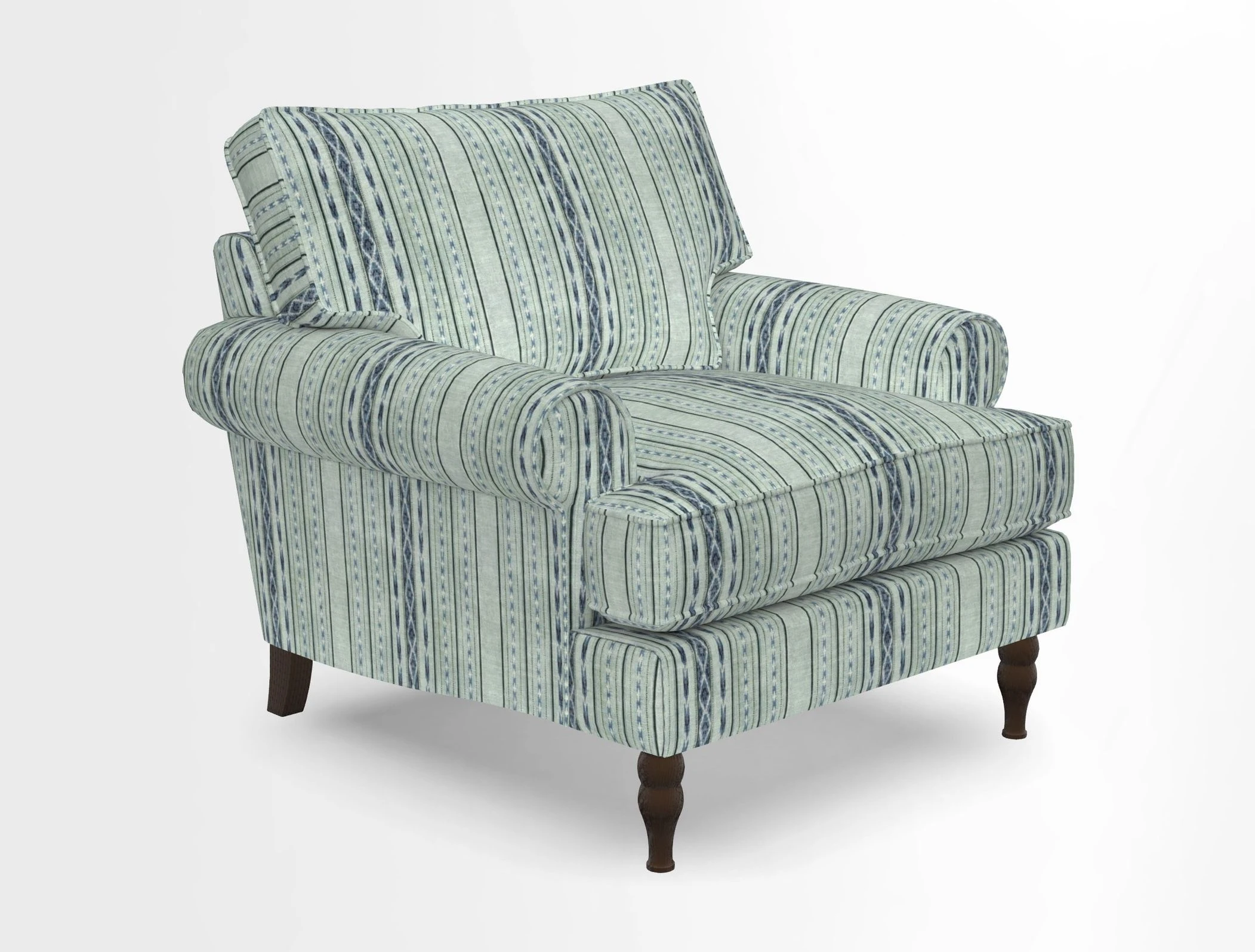 Cooksbridge Chair in Cloth 21 Simple Stripe Bilberry