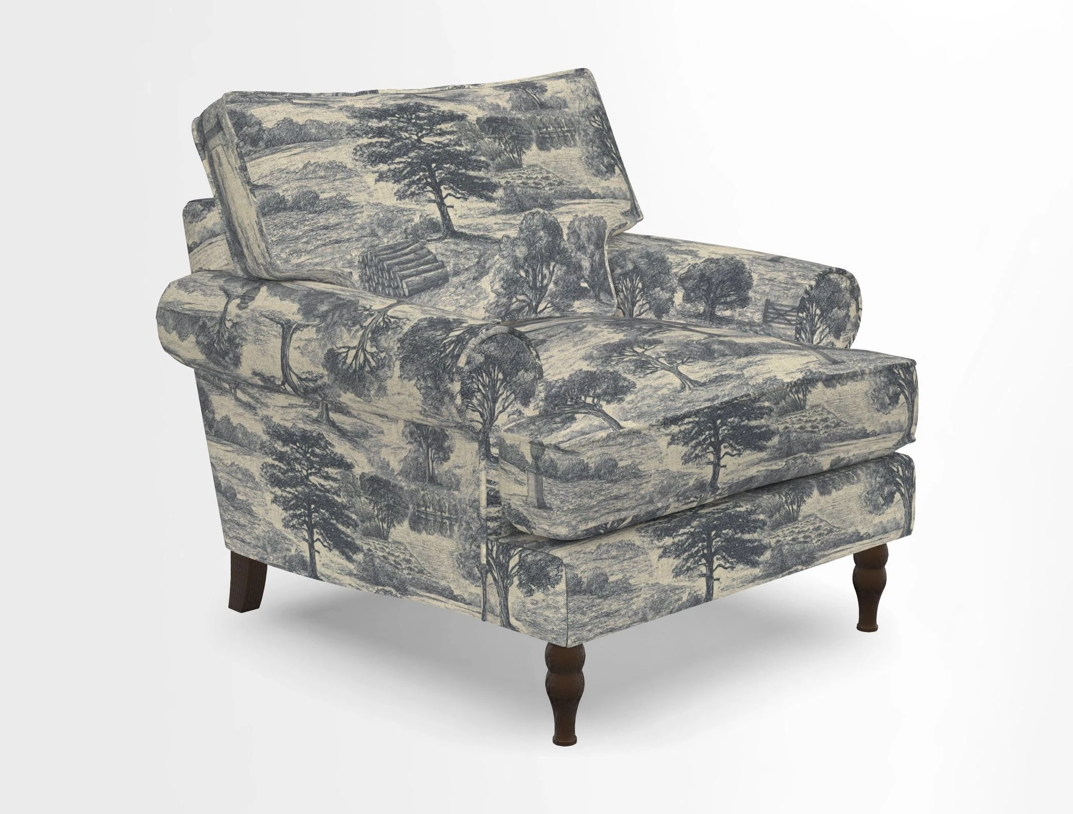 Cooksbridge Chair in Cloth 21 Simple Stripe Bilberry