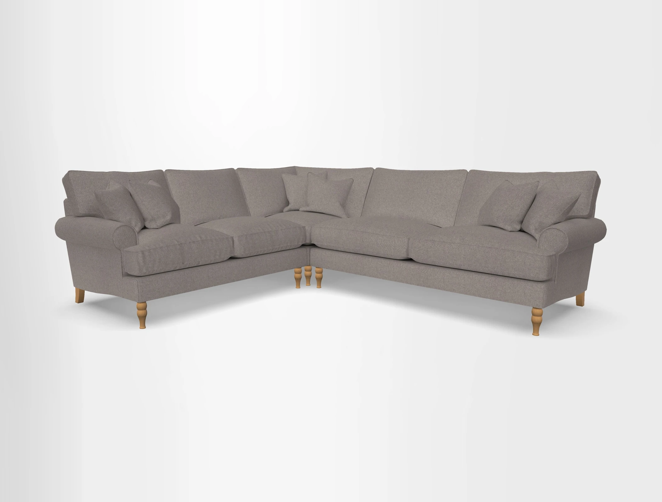 Cooksbridge corner sofa RHF in Cloth 21 Oak Leaf Beech