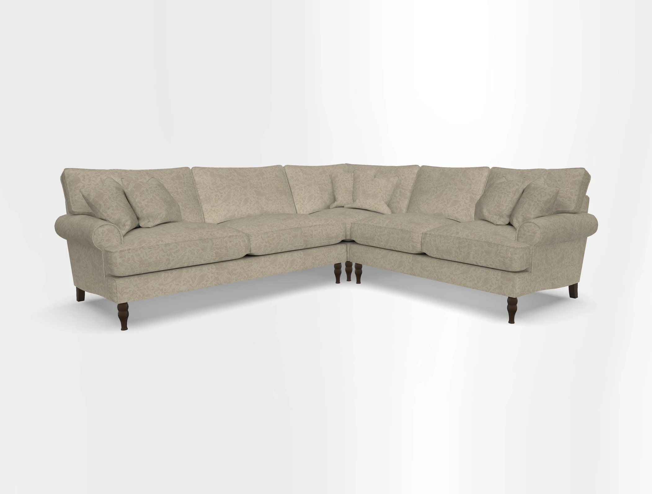 Cooksbridge corner sofa LHF in Cloth 21 Oak Leaf Beech