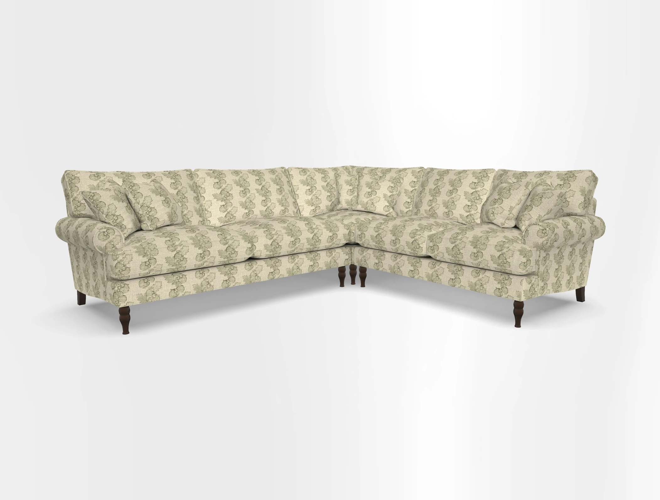 Cooksbridge corner sofa LHF in Cloth 21 Oak Leaf Beech