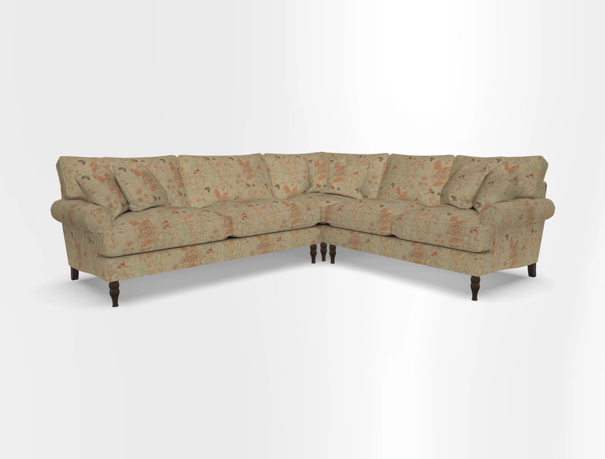 Cooksbridge corner sofa LHF in Cloth 21 Oak Leaf Beech