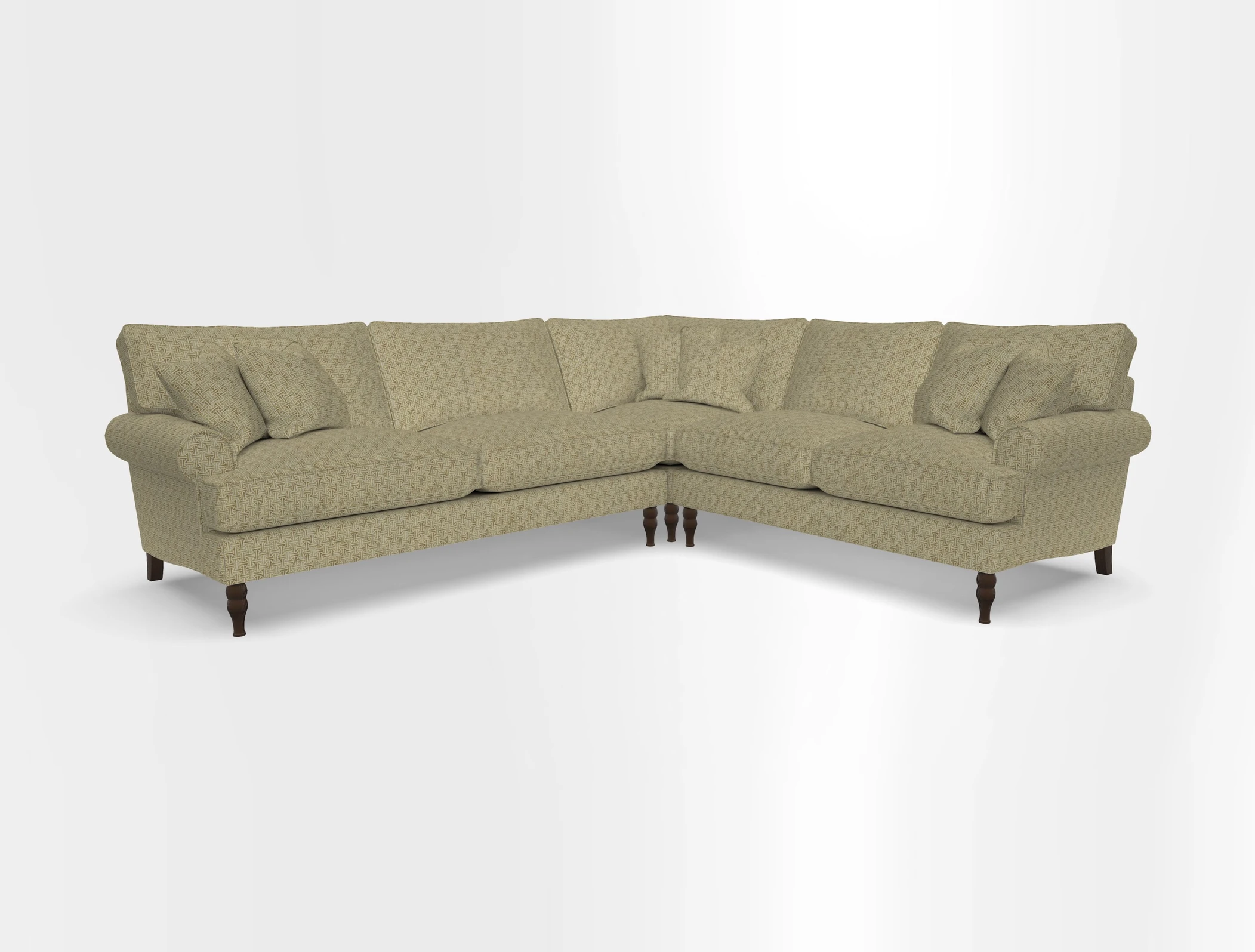 Cooksbridge corner sofa LHF in Cloth 21 Oak Leaf Beech
