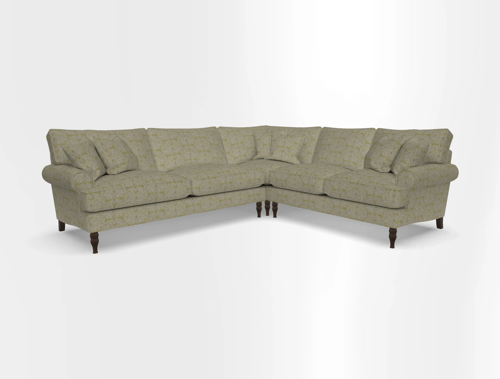 Cooksbridge corner sofa LHF in Cloth 21 Oak Leaf Beech