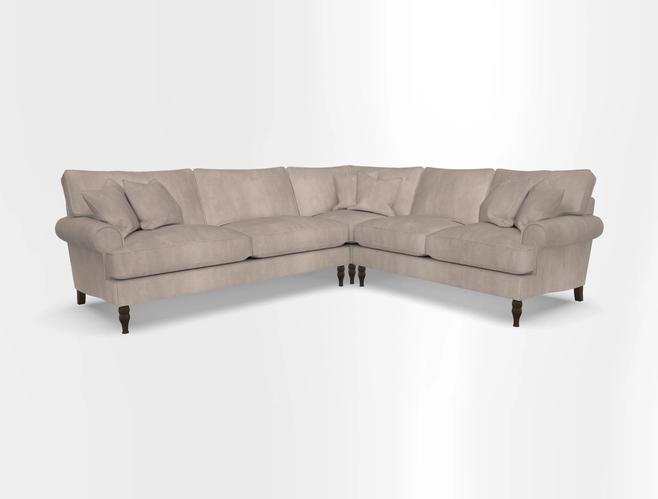 Cooksbridge corner sofa LHF in Cloth 21 Oak Leaf Beech