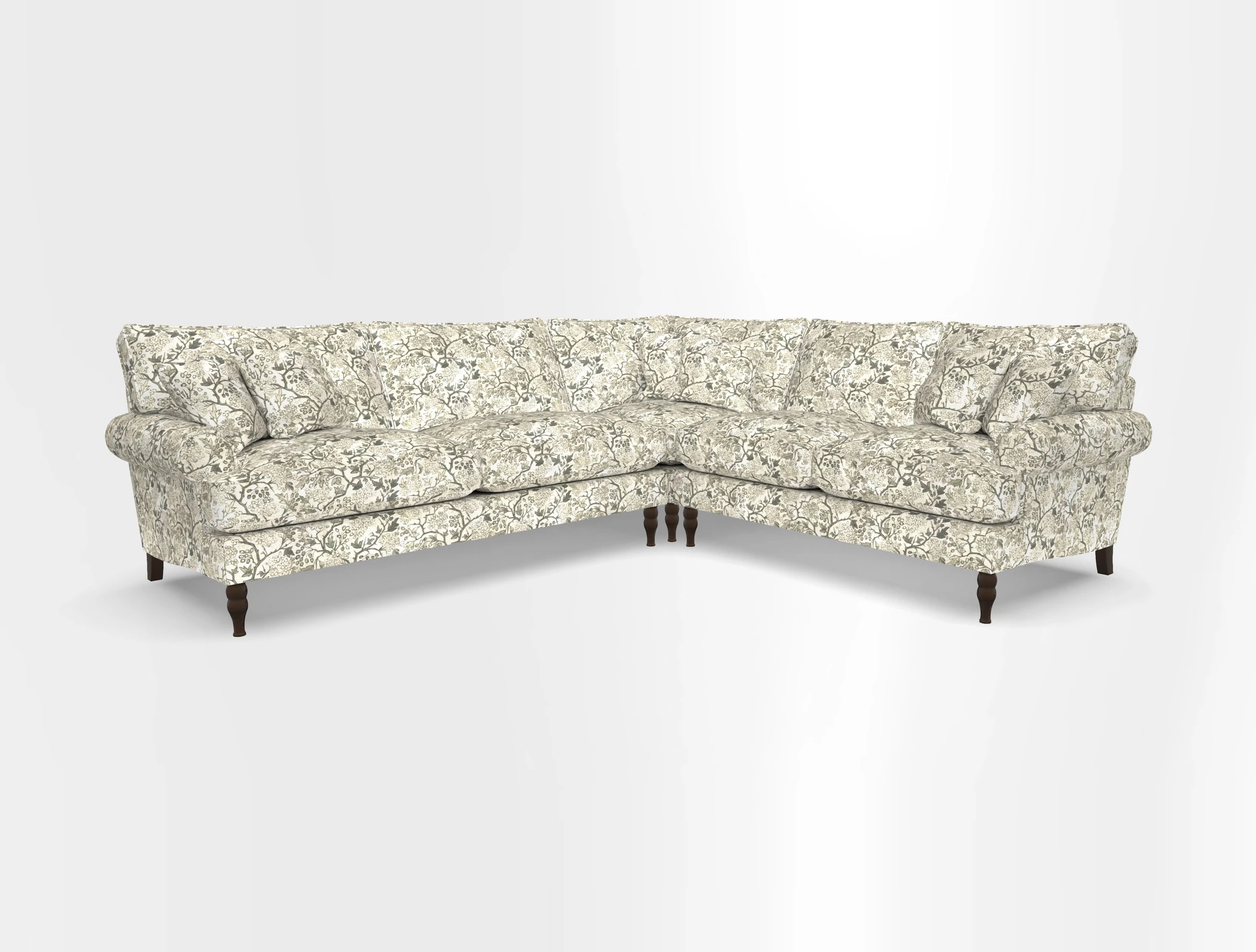 Cooksbridge corner sofa LHF in Cloth 21 Oak Leaf Beech