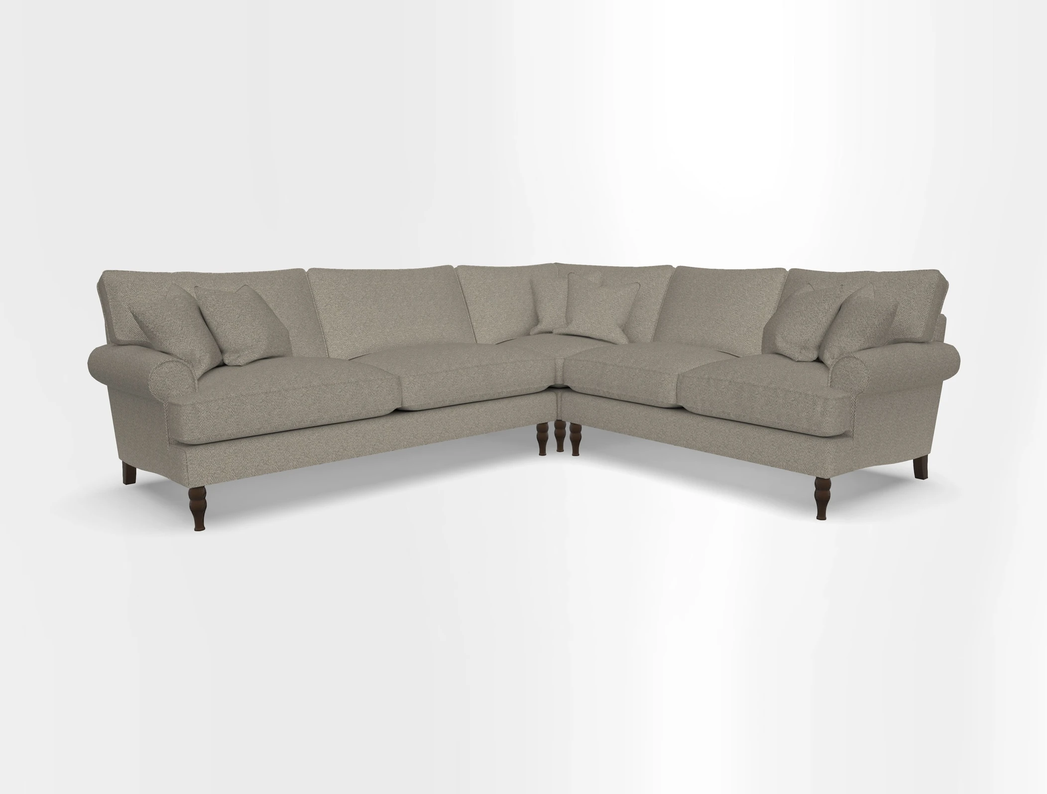Cooksbridge corner sofa LHF in Cloth 21 Oak Leaf Beech