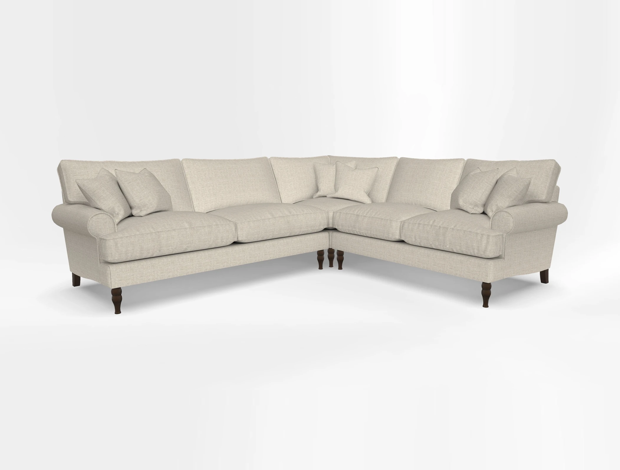 Cooksbridge corner sofa LHF in Cloth 21 Oak Leaf Beech