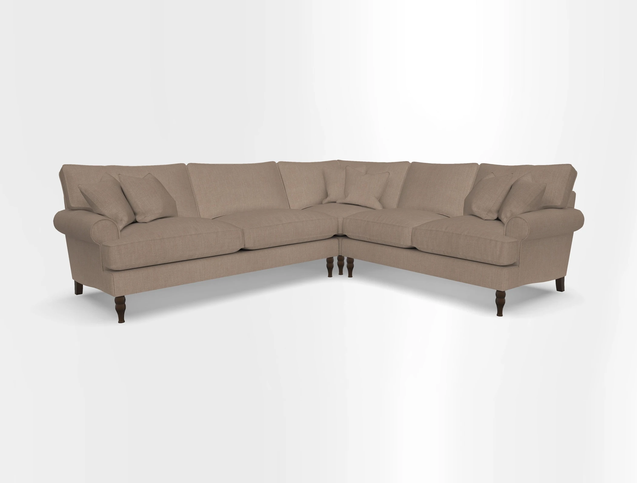 Cooksbridge corner sofa LHF in Cloth 21 Oak Leaf Beech