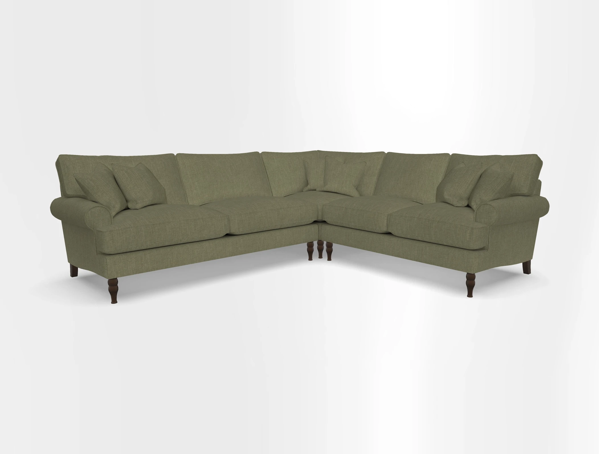 Cooksbridge corner sofa LHF in Cloth 21 Oak Leaf Beech