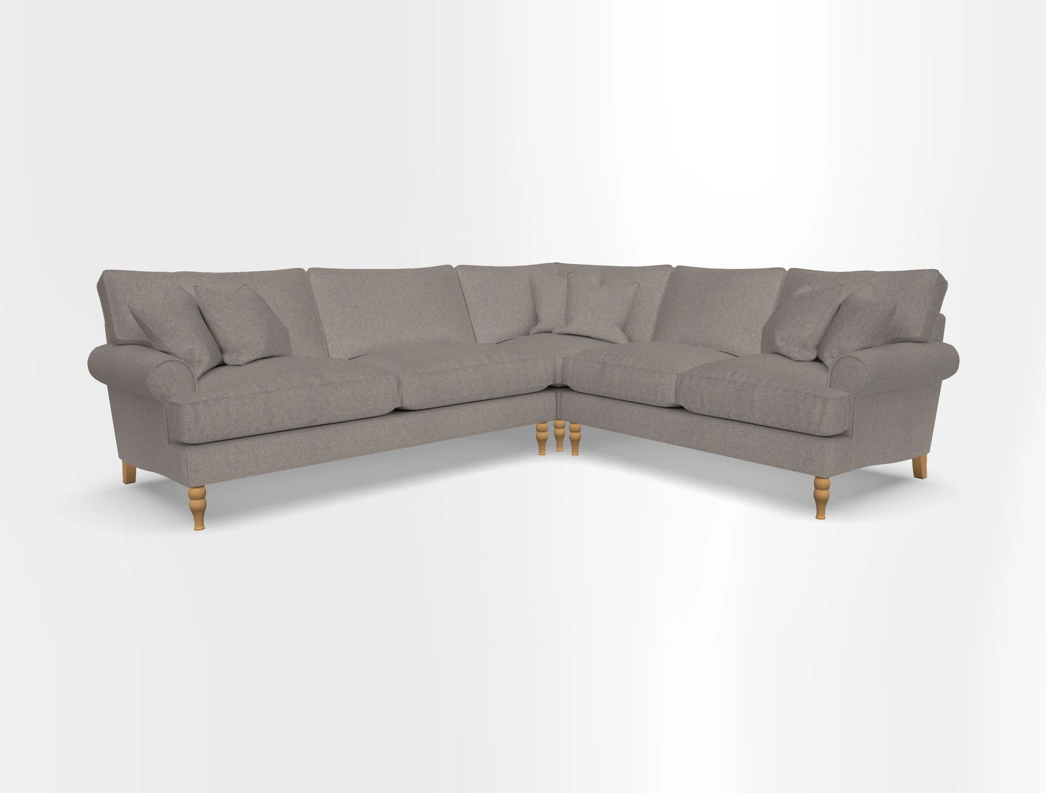 Cooksbridge corner sofa LHF in Cloth 21 Oak Leaf Beech