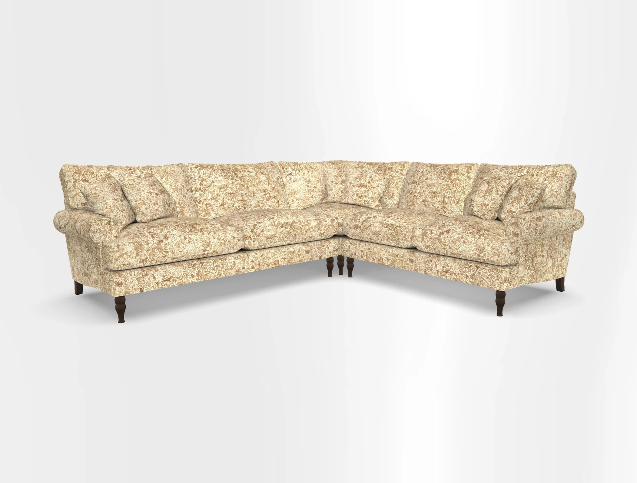 Cooksbridge corner sofa LHF in Cloth 21 Oak Leaf Beech