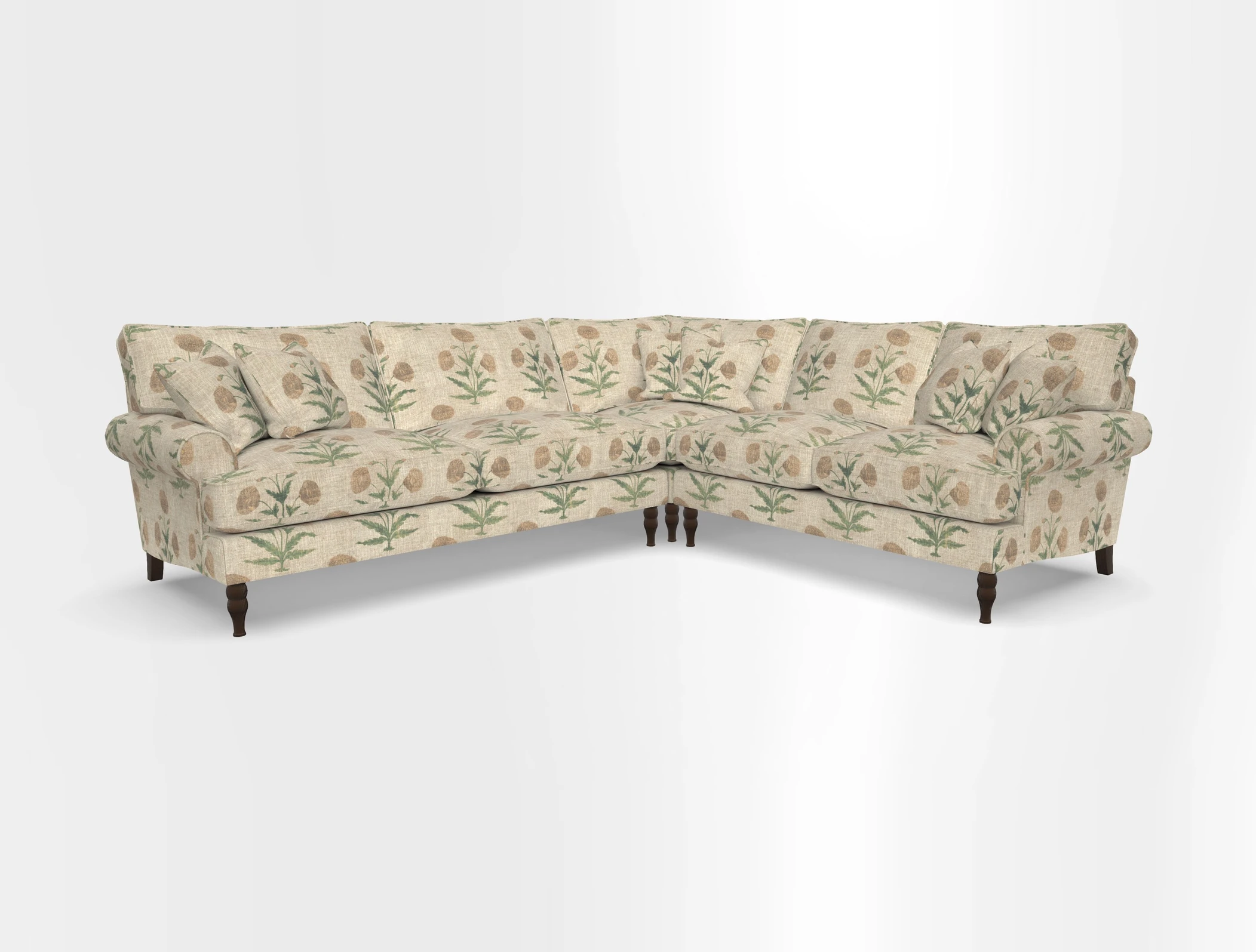 Cooksbridge corner sofa LHF in Cloth 21 Oak Leaf Beech