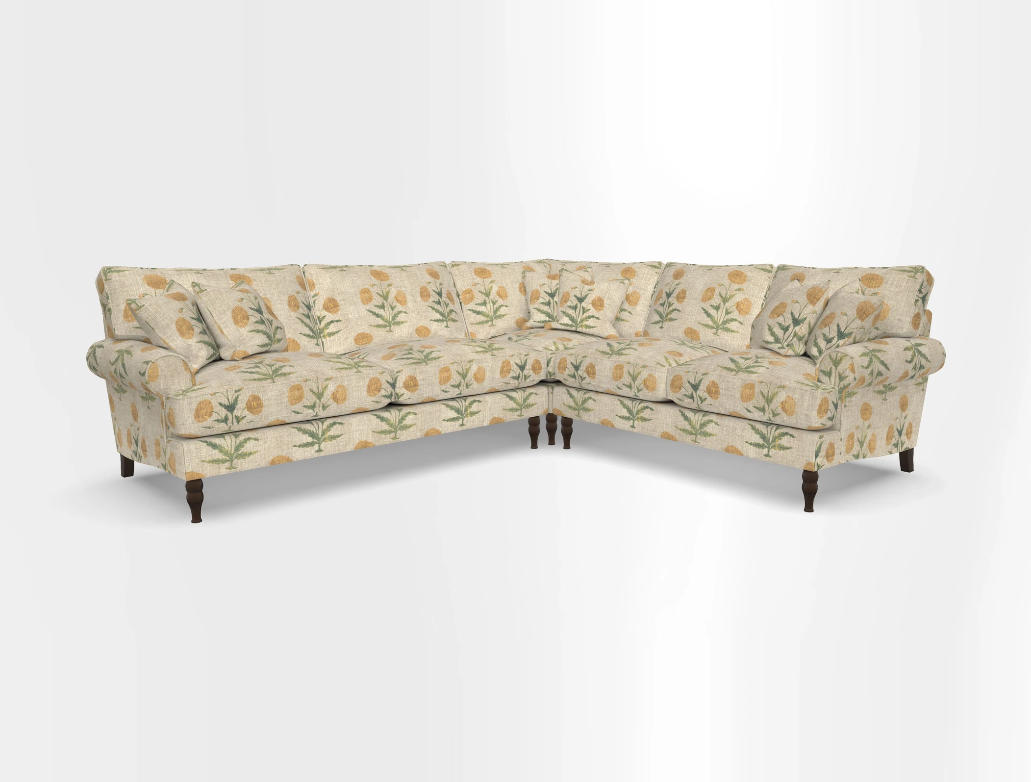 Cooksbridge corner sofa LHF in Cloth 21 Oak Leaf Beech
