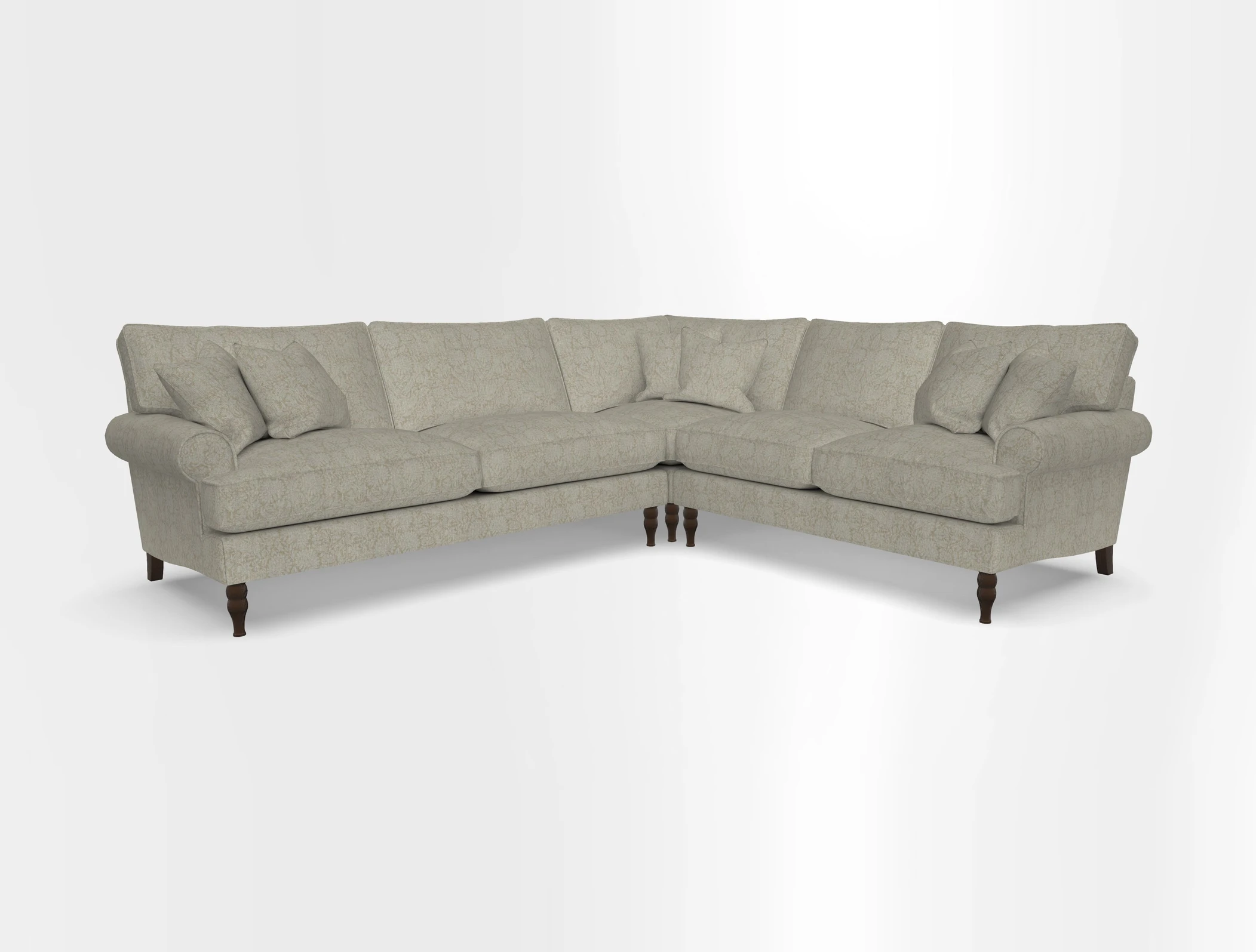 Cooksbridge corner sofa LHF in Cloth 21 Oak Leaf Beech