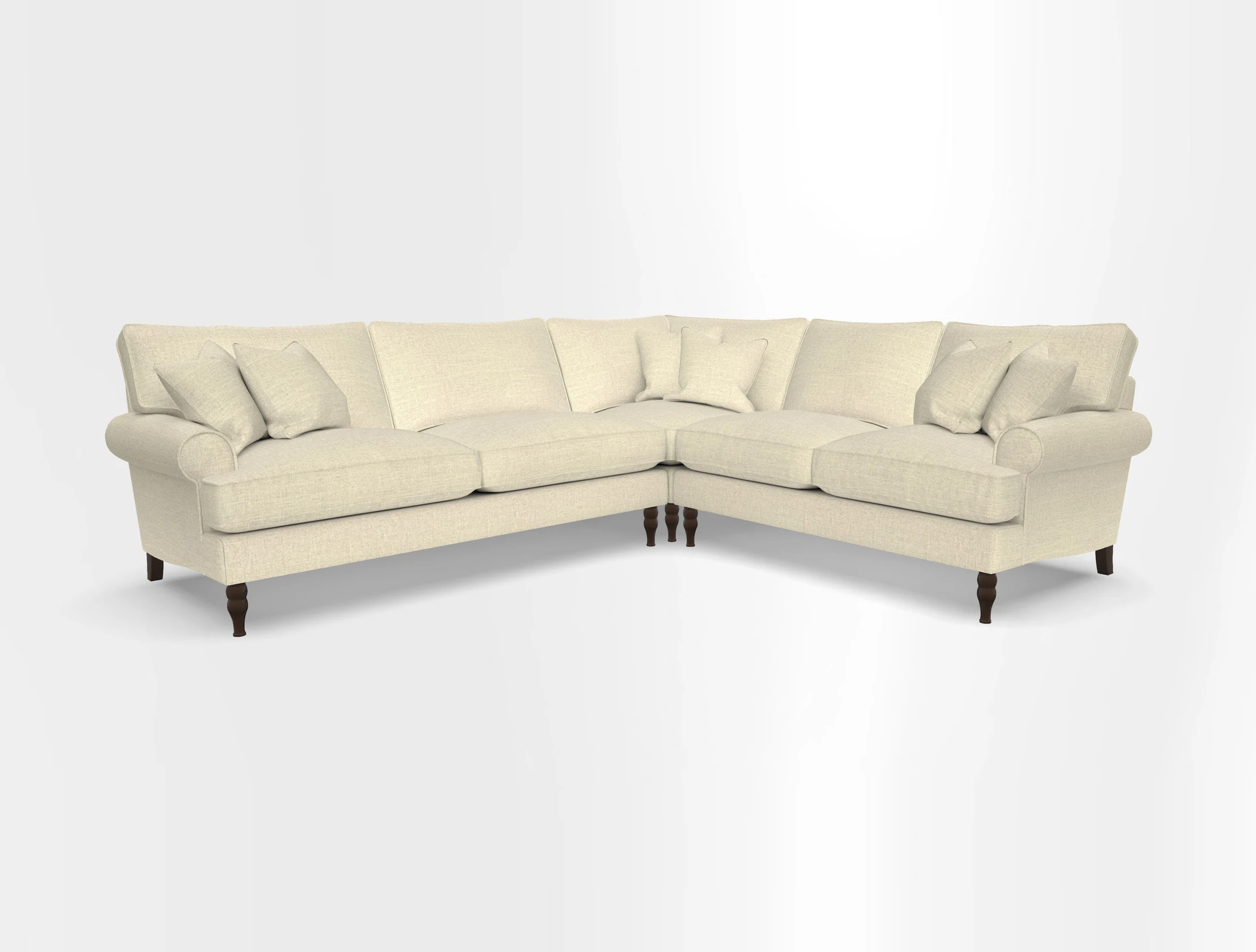 Cooksbridge corner sofa LHF in Cloth 21 Oak Leaf Beech
