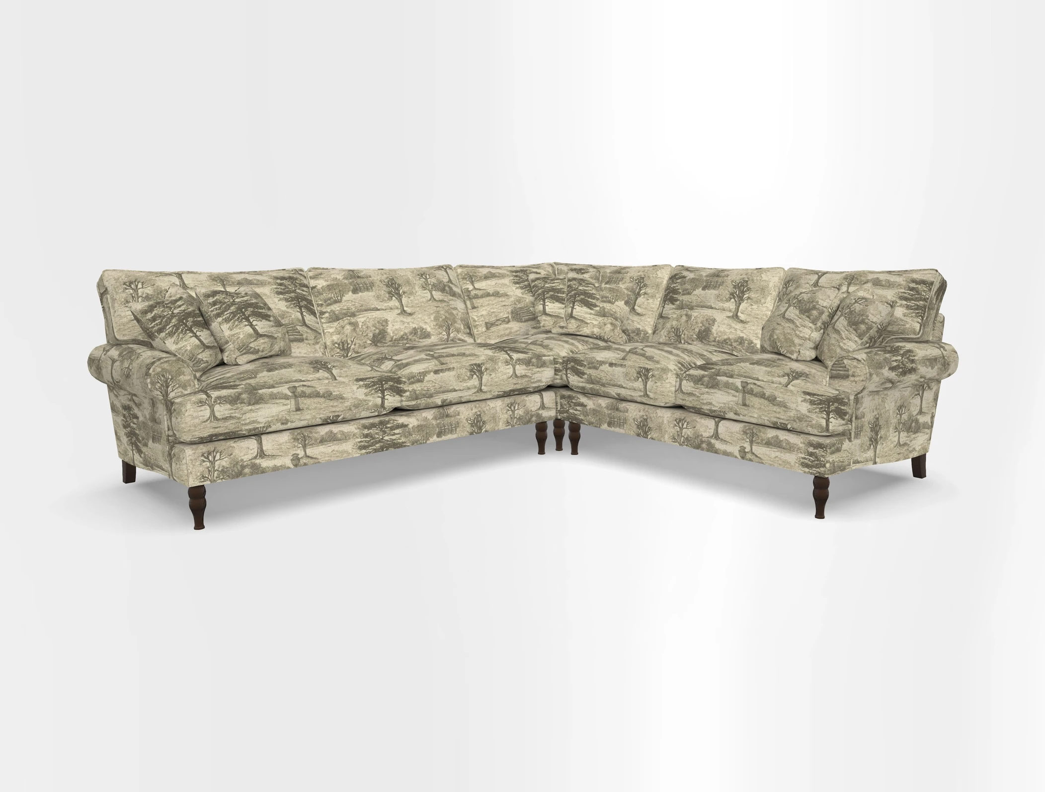 Cooksbridge corner sofa LHF in Cloth 21 Oak Leaf Beech
