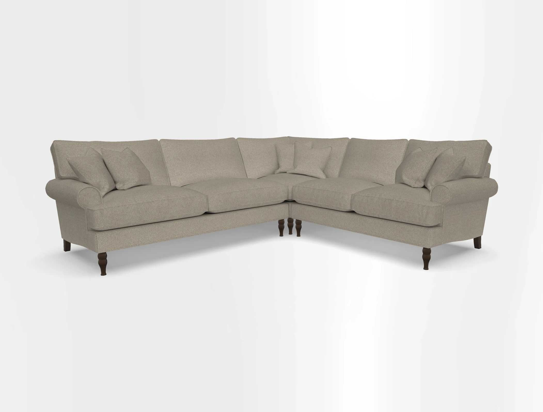 Cooksbridge corner sofa LHF in Cloth 21 Oak Leaf Beech