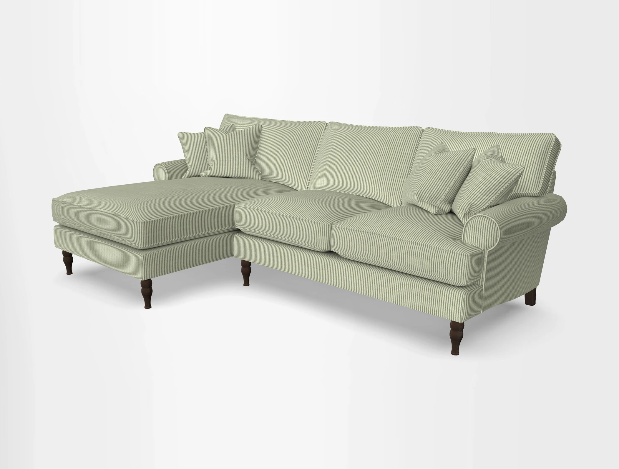Cooksbridge chaise sofa LHF in Two Tone Plain Biscuit