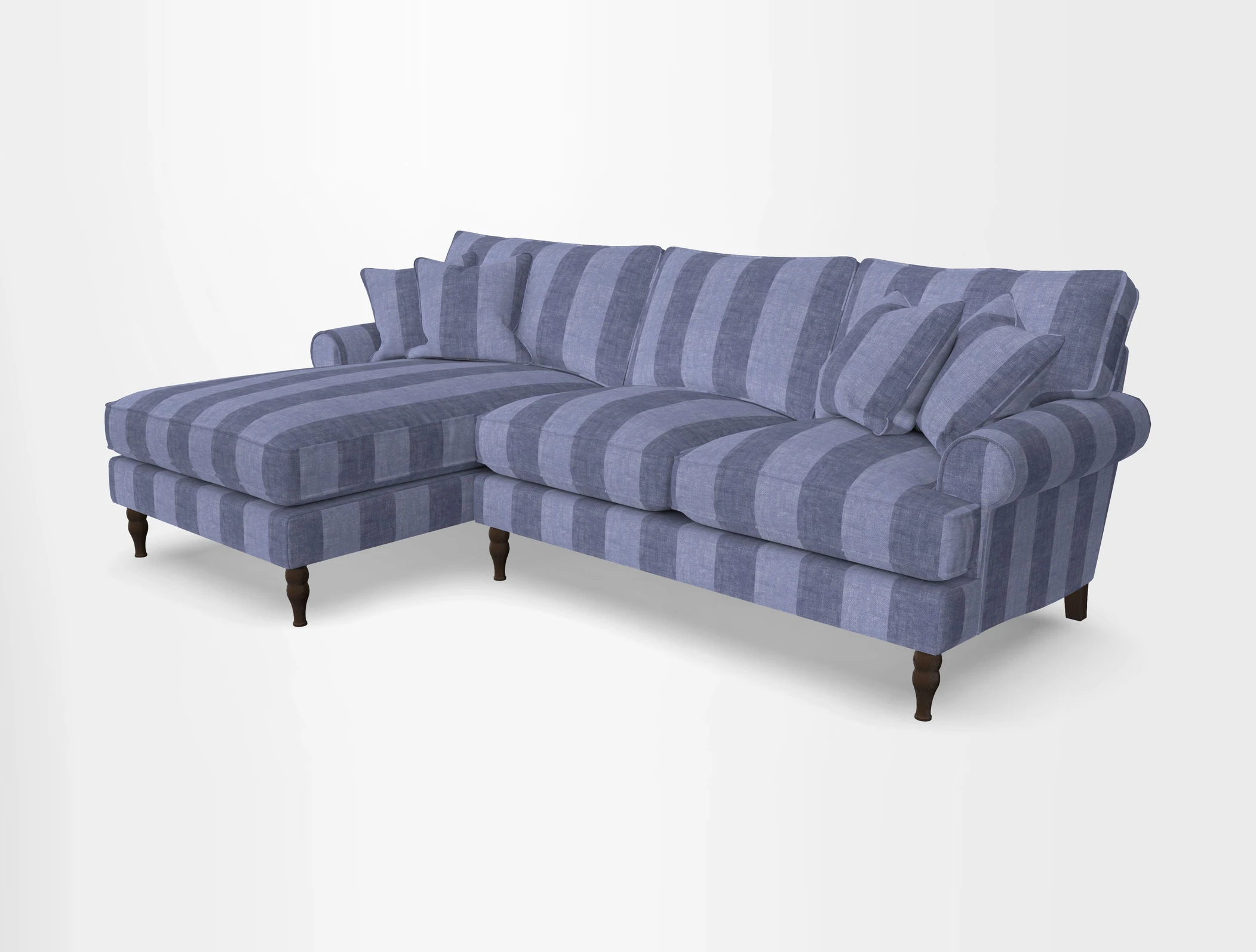 Cooksbridge chaise sofa LHF in Two Tone Plain Biscuit