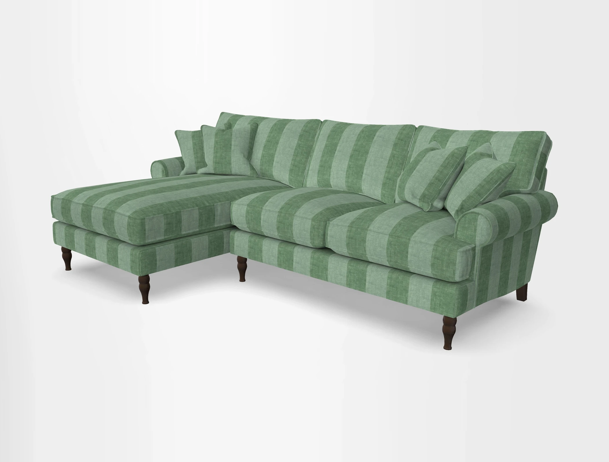 Cooksbridge chaise sofa LHF in Two Tone Plain Biscuit