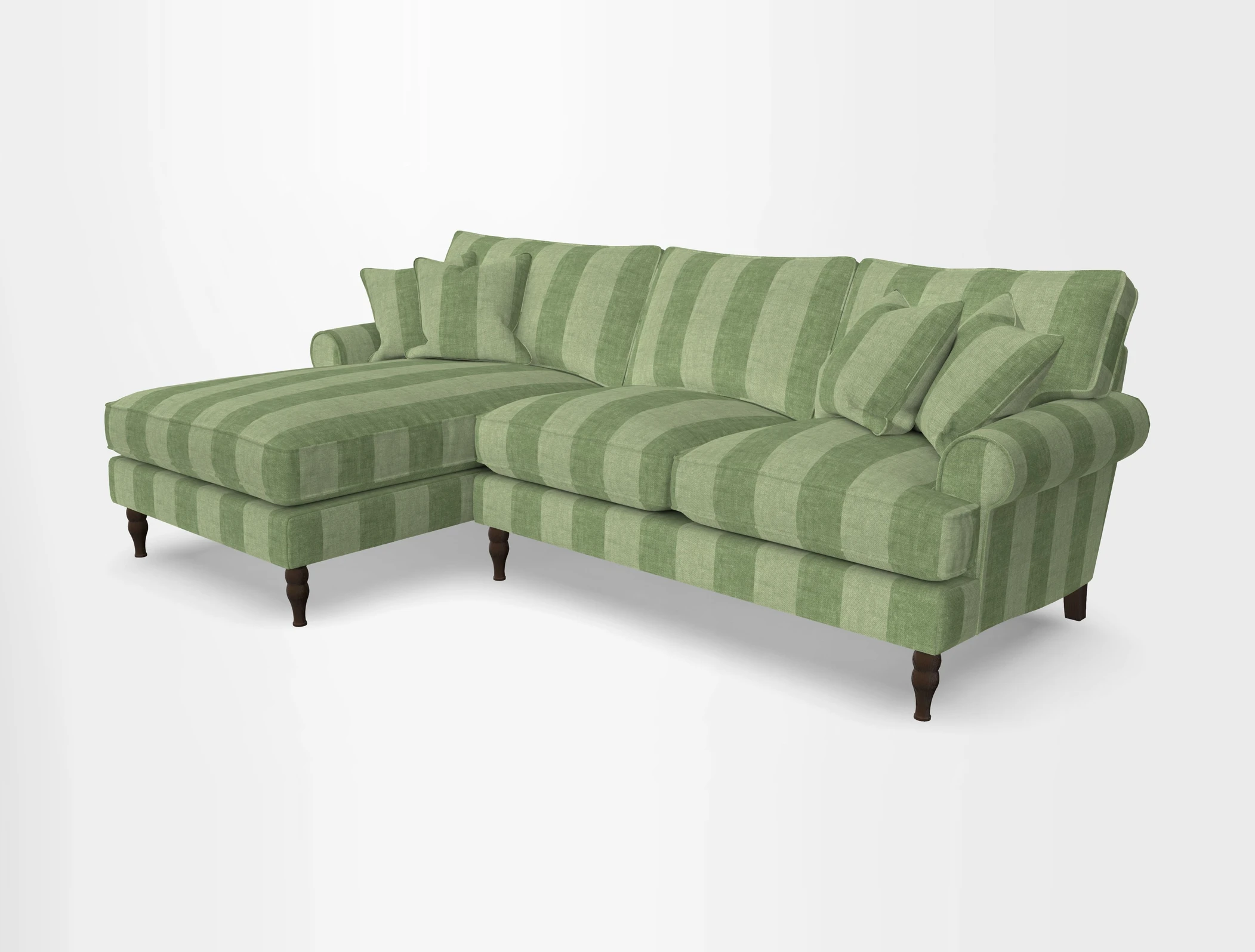 Cooksbridge chaise sofa LHF in Two Tone Plain Biscuit