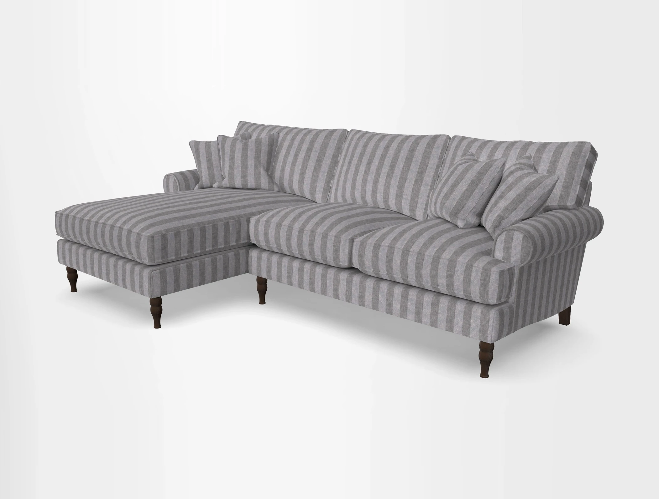 Cooksbridge chaise sofa LHF in Two Tone Plain Biscuit