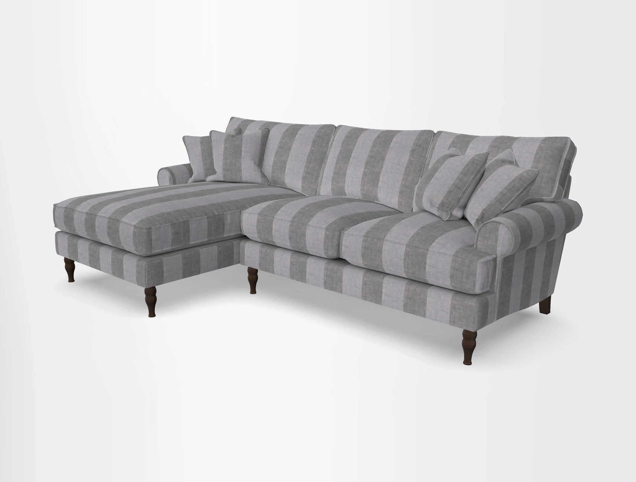 Cooksbridge chaise sofa LHF in Two Tone Plain Biscuit