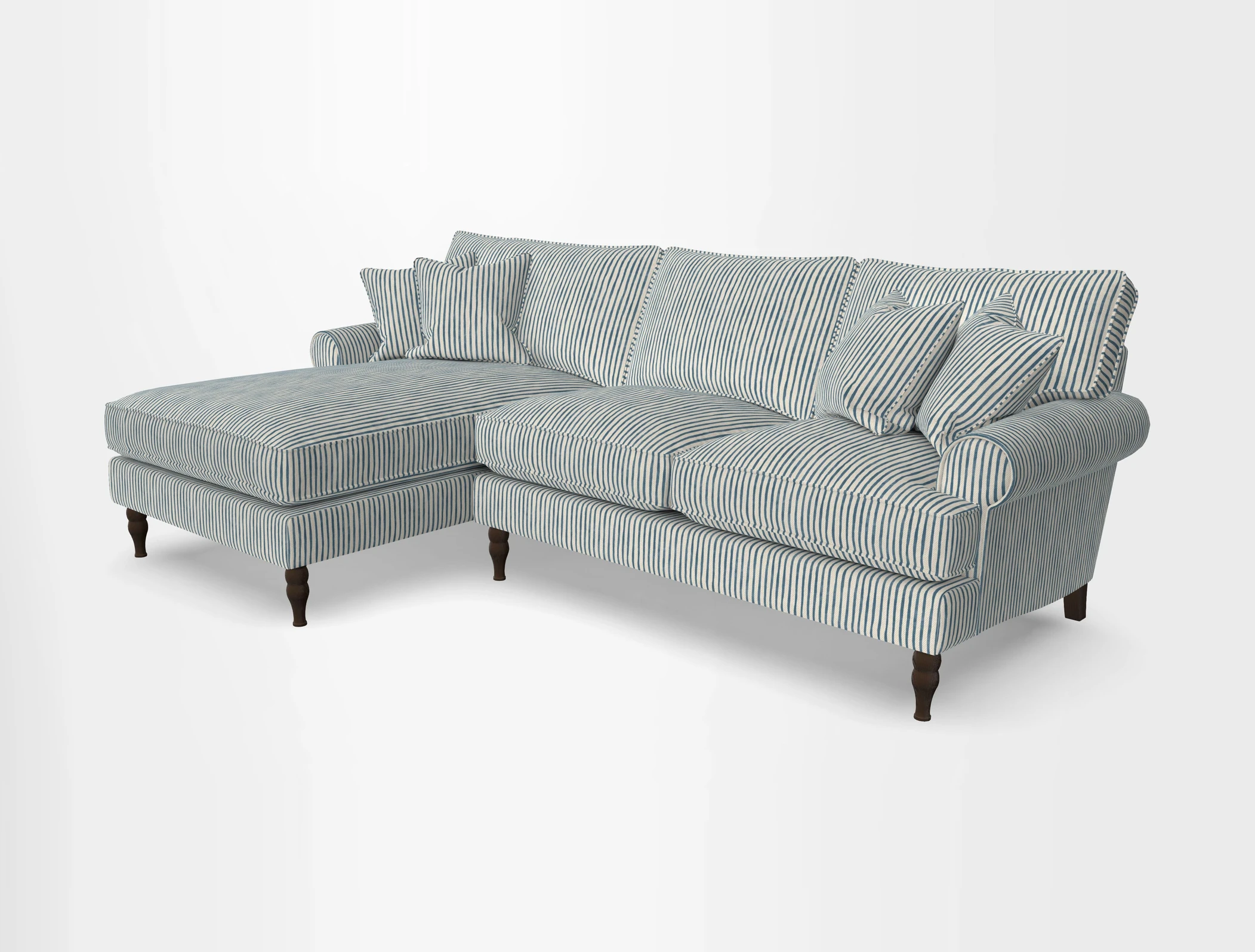 Cooksbridge chaise sofa LHF in Two Tone Plain Biscuit