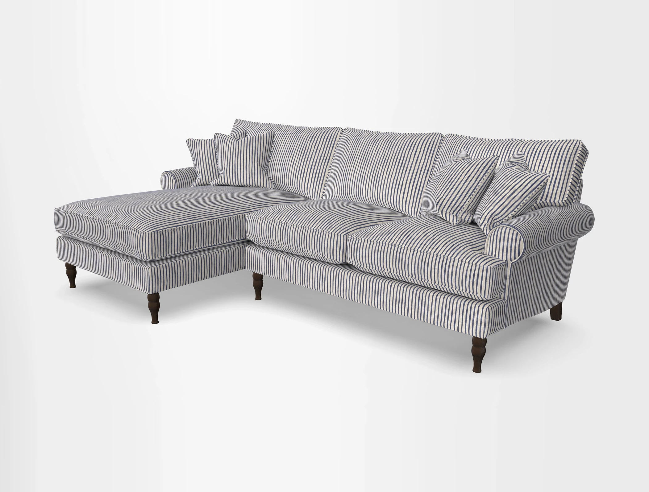 Cooksbridge chaise sofa LHF in Two Tone Plain Biscuit