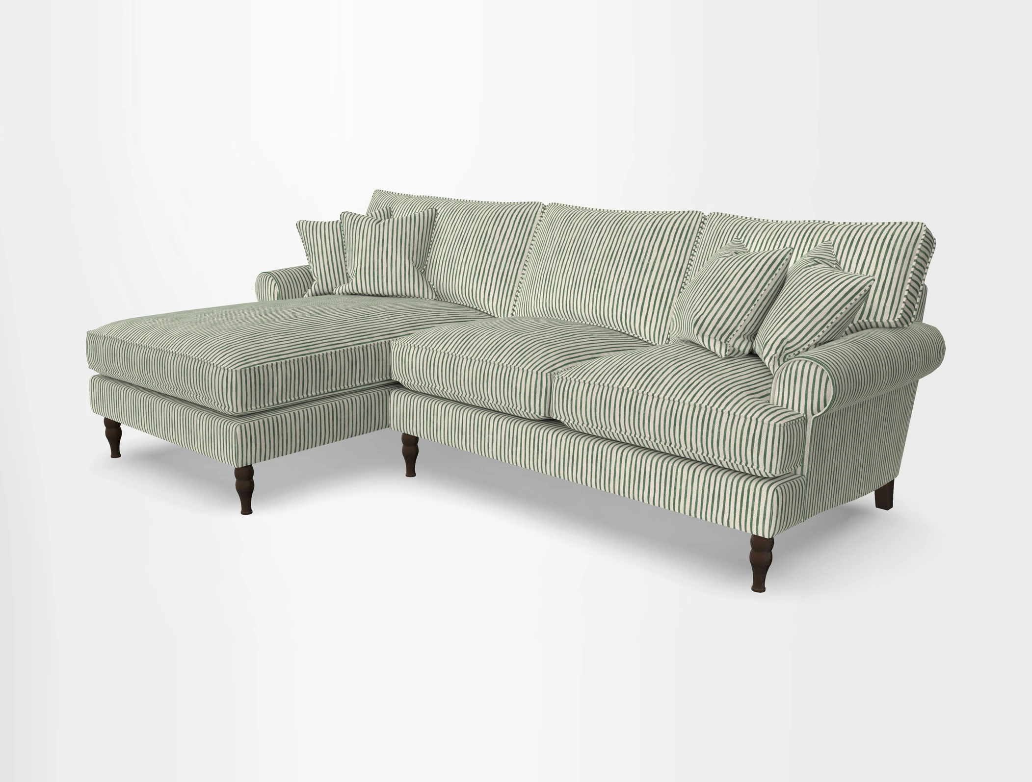 Cooksbridge chaise sofa LHF in Two Tone Plain Biscuit