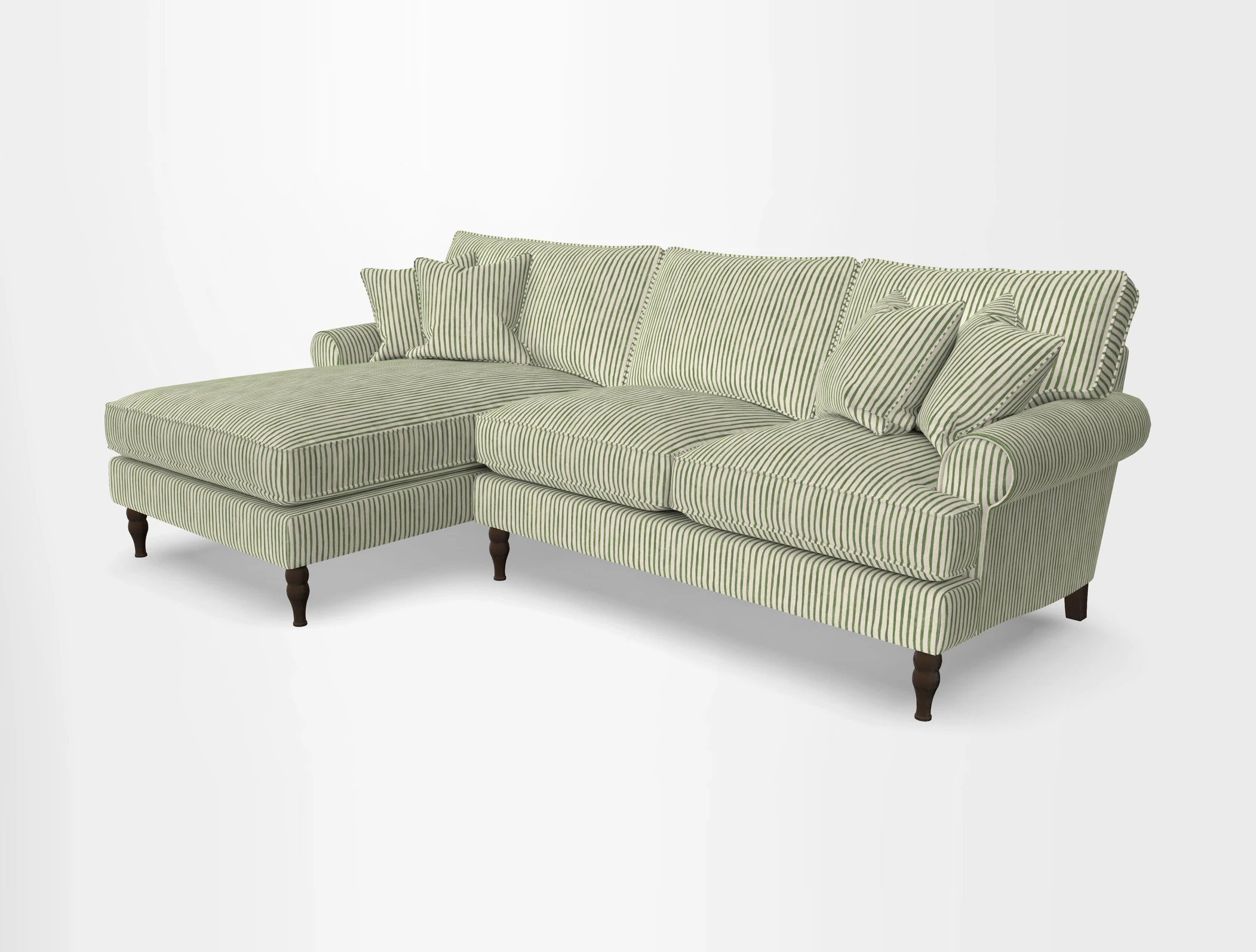 Cooksbridge chaise sofa LHF in Two Tone Plain Biscuit