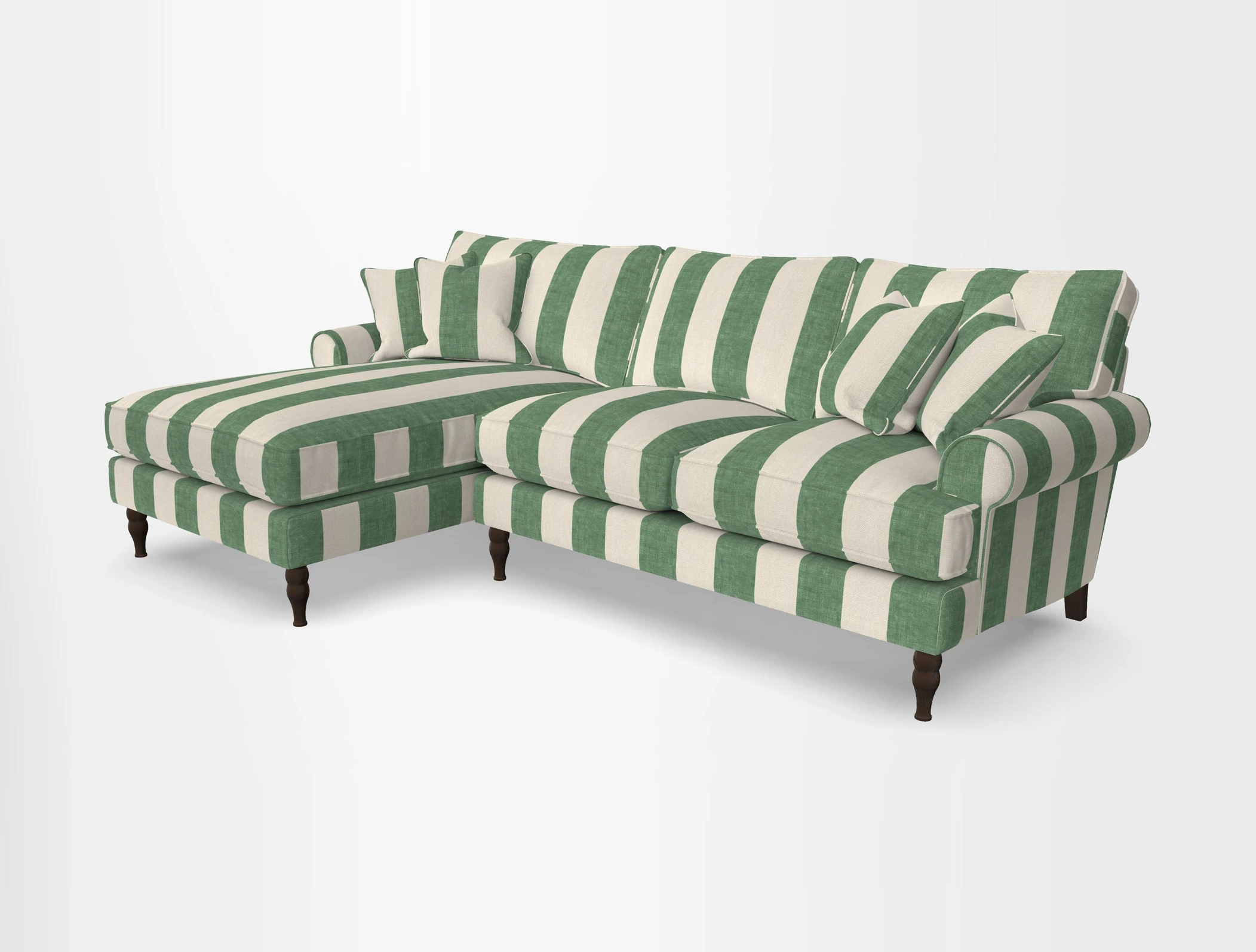 Cooksbridge chaise sofa LHF in Two Tone Plain Biscuit
